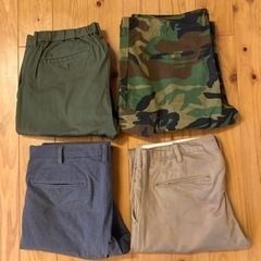 メンズボトムス＿ユニクロ３点、無名１点