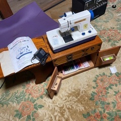 ジャンクー日本文化センター　ミシンお針箱　埼玉ミシン工業　マイク...