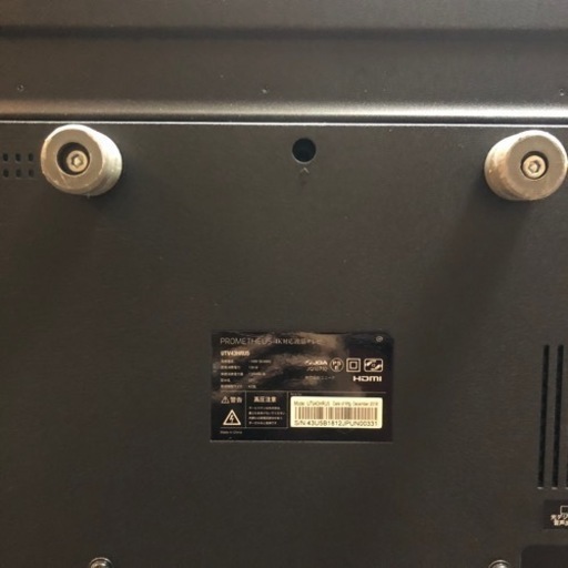 43V型　4K対応液晶テレビ