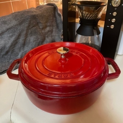 【美品】ストウブ ピコ・ココット ラウンド（26cm）チェリー