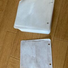 CD DVDケース 不織布 両面収納 厚手 2穴付