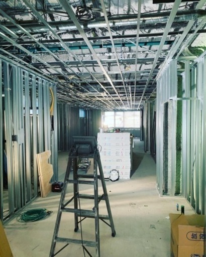 内装業　軽量下地　石膏ボードの施工