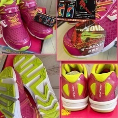 ☆断捨離値下げ☆新品未使用　めちゃ軽　ガールズスニーカー　シューズ22.5cm☆の画像