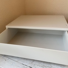 未使用　無印　ケース引出式横ワイド浅型の画像
