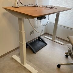  FLEXISPOT スタンディングデスク 電動式 昇降デスク 高さ調節デスク 人間工学 メモリー機能付き オフィスワークテーブル パソコンデスク ゲーミングデスク 学習机 勉強机 ホワイト E3W（天板別売り）の画像