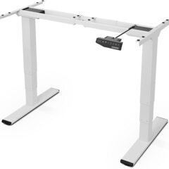  FLEXISPOT スタンディングデスク 電動式 昇降デスク 高さ調節デスク 人間工学 メモリー機能付き オフィスワークテーブル パソコンデスク ゲーミングデスク 学習机 勉強机 ホワイト E3W（天板別売り）の画像