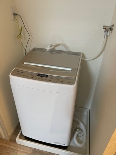 ハイセンス 全自動洗濯機 7.5kg ホワイト/シャンパンゴールド