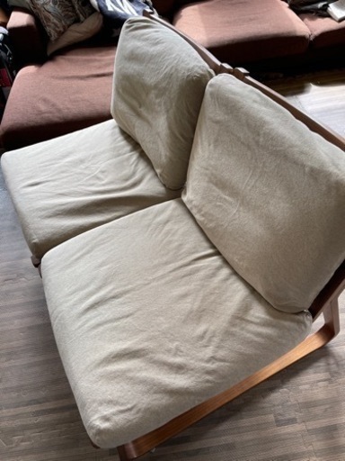 リビングでもダイニングでもつかえるソファチェア2脚無印良品