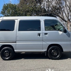 平成15年 サンバーバン VB TV2 シルバー 4WD MT AC 走行19.6万キロ 車検4年9月!!の画像