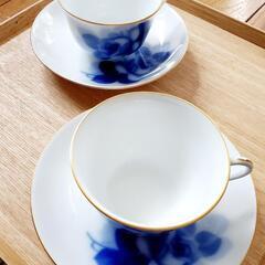 【新品】大倉陶園　ティー.コーヒーカップペアセットの画像