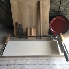 蕎麦打ちセット。