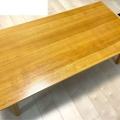 無印良品　オーク材ラウンジテーブル　お譲りします　幅1200 奥行き600の画像