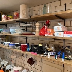 棚板付きガチャ柱　3段　セット　DIY 