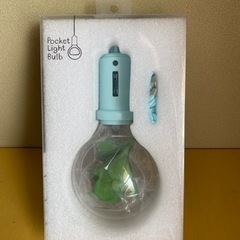 新品電球型LEDライト　自転車空気入れ動作品　壁掛けポケット　網
