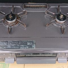 ガスコンロ(ガスホース付き、３年使用)