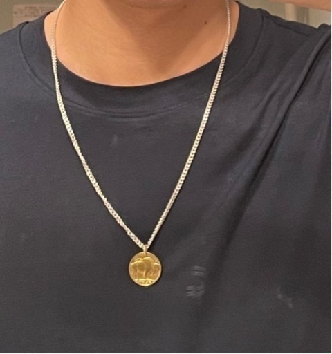 シルバーチェーンネックレス　メンズ