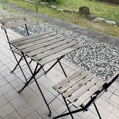 【ご購入様決定】ガーデンチェアテーブル　IKEA テルノー