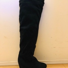 新品未使用　23.5cm スエードロングブーツ