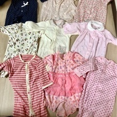 （お取引中）女の子ベビー服　50〜70㎝　秋春用　長袖　まとめ売り