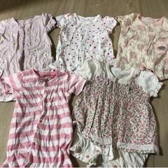 （お取引中）女の子ベビー服　60〜70㎝　夏用半袖　まとめ売り