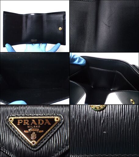 AA732 プラダ PRADA 三つ折り 財布 小銭入れ お札入れ