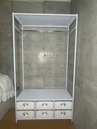 【美品】引き出し付きハンガーラック