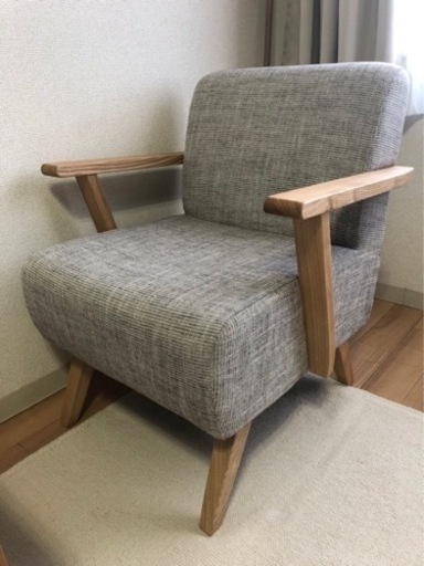 4/10で処分。最終価格【ほぼ未使用★】一人掛けソファー　北欧風