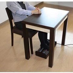 【おしゃれな木製の足ウォーマー／全面アルコール拭きあげ／消費電力少なく経済的にぽかぽか】メトロ 木枠 フットヒーター 1灯式 手元電子コントローラー式 5時間切タイマー付き MFH181ETの画像