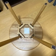 【YK様ご検討中】木製丸テーブル（幅60cm×奥行き60cm×高さ40cm）の画像