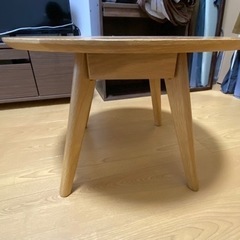 【YK様ご検討中】木製丸テーブル（幅60cm×奥行き60cm×高さ40cm）の画像