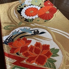 着物　袋帯　アンティーク　ゴールドの画像