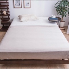 天然木すのこベッド ダブル ヘッドレス 高さ調節の画像