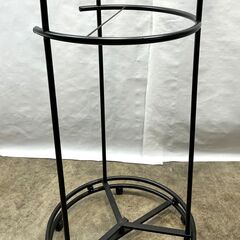 処分特価！訳あり品 回転式ハンガーラック 2段式 大容量 スチール製 高さ205cm 底面直径65cm キャスター付き 衣類収納 Eの画像
