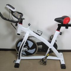 高機能　スピンバイク　ハイスペック　エアロバイク　エクササイズマシン　ダイエット　ホワイトの画像