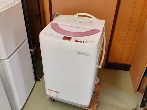 【新生活応援♪値下げ♬配達OK】シャープ 洗濯機 6㎏ 2017年製 ES-GE6A-P 新生活 一人暮らし　/DJ-0978 1FO