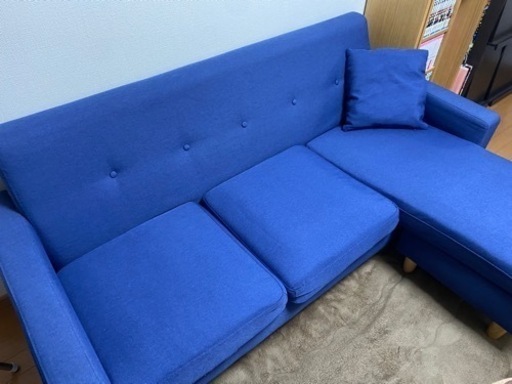 ３人掛け ソファー ブルー