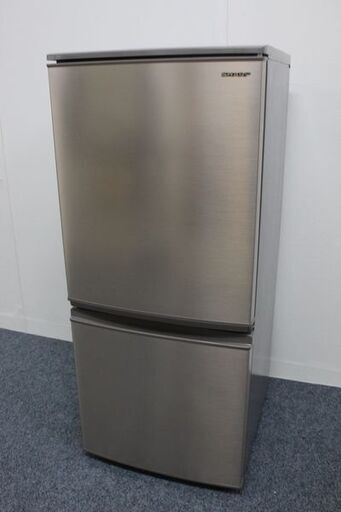 シャープ SHARP SJ-D14E-N [冷蔵庫 137L/つけかえどっちもドア 2ドア ブロンズ系 2019年製   中古 店頭引取歓迎 R5542)