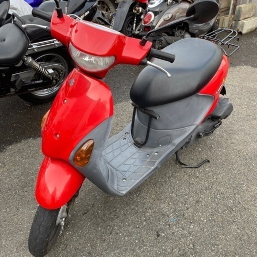 SUZUKI  レッツ4 赤色　ワンオーナー　セル始動　実動　福岡市南区　　原付メットインスクーター