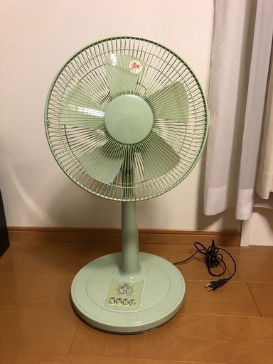 新品同様　レトロ風　扇風機　ミントグリーン