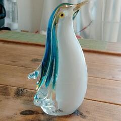 ガラスペンギンの置物