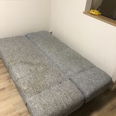 ニトリ　ソファベッド(マークスAM GY)の画像
