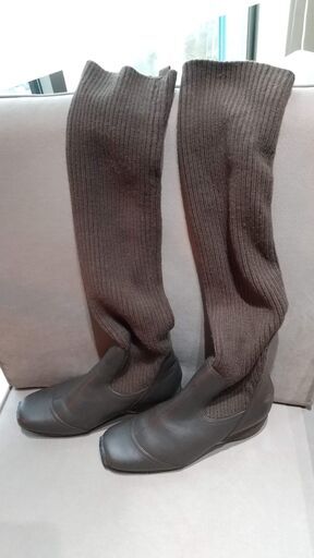MICHEL KLEIN　ニットブーツ（濃茶）22.5㎝