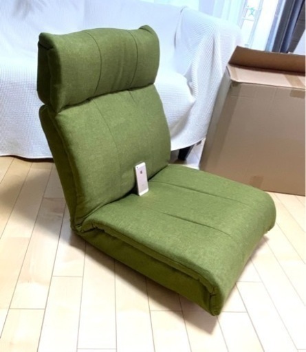 川越市【直接取引き】訳あり「ほとんど新品」ソファのような大きい座椅子●グリーン