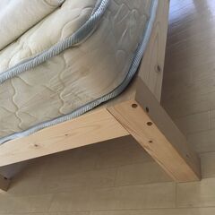 🔥 木製ベッド+マットレス / Wooden Bed + Mattress 🔥の画像