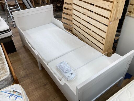 スンドヴィーク ikea 手渡し限定】IKEA 子供用 伸長式ベッド ホワイト