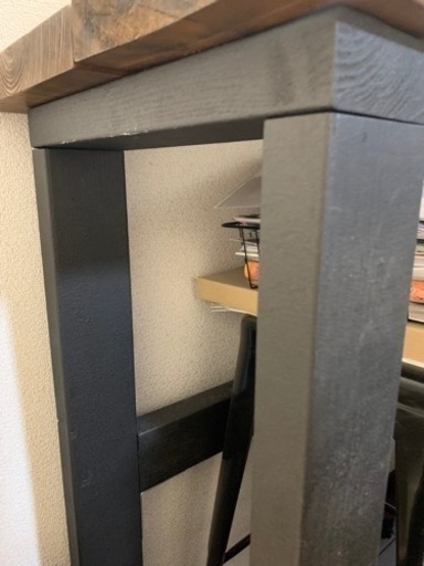 【4月末まで‼︎】カウンター　テーブル　DIY ハイテーブル　アイアン風　ハンドメイド