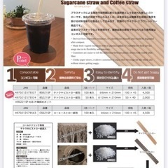 タピオカ・コールドドリンク専用　サトウキビ　ストロー　50本入りの画像