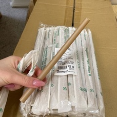 タピオカ・コールドドリンク専用　サトウキビ　ストロー　50本入りの画像