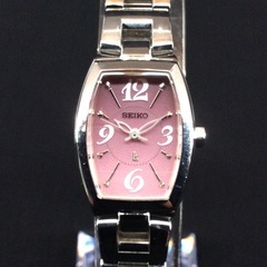 SEIKO セイコー LUKIA ルキア ピンクレディースクォーツ ソーラー腕時計 2010年製造 V111 0AP0の画像