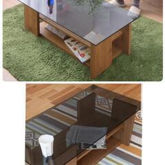 ガラス天板 収納 センターテーブル 横幅100cm【Blocks／ブロックス】

の画像